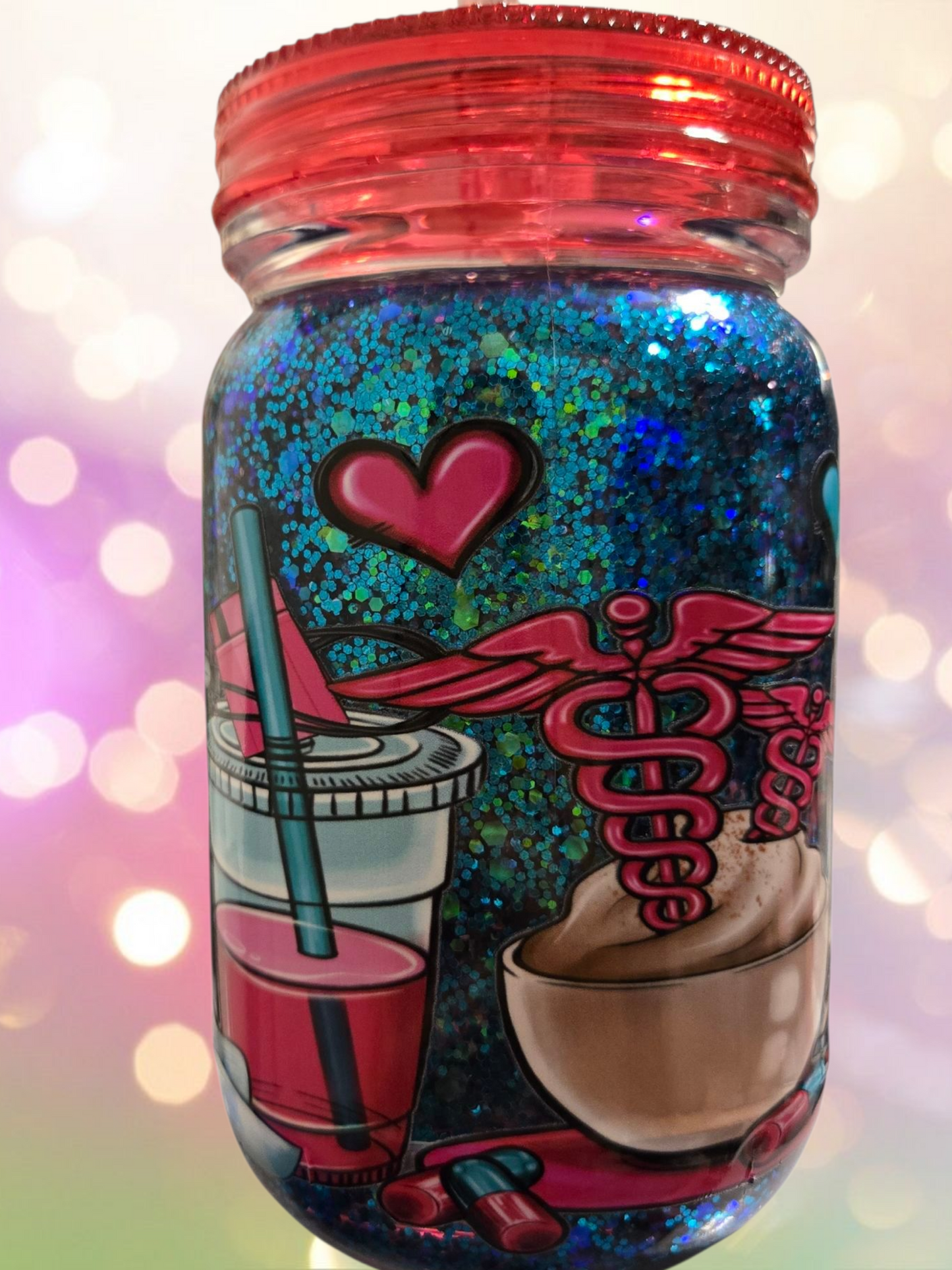 Nurse Theme Tumbler with Handle