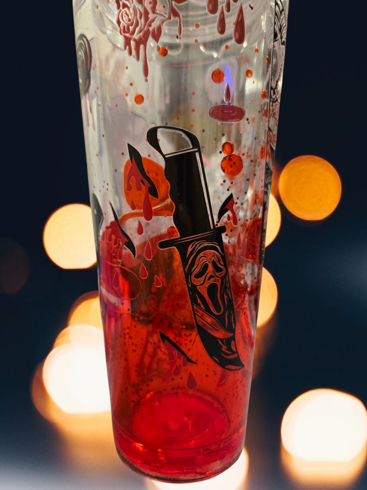 Knife and Blood Drip Coffee Tumbler