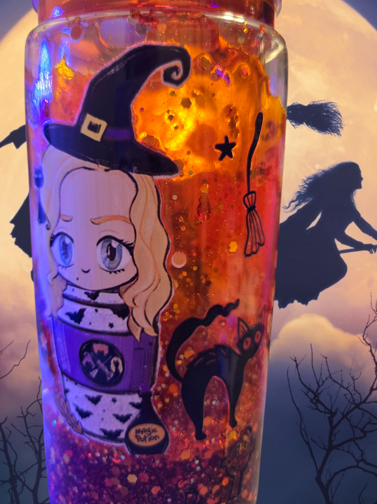 π§‘β¨ Witchy Glitter Cup β¨π§‘