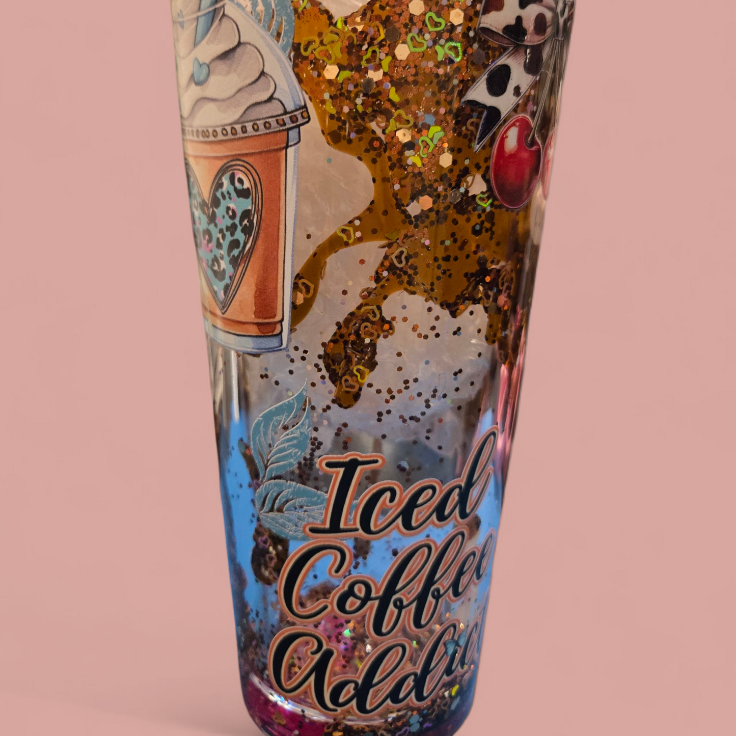 ππ Highland Cow Glitter Snow Globe Tumbler ππ