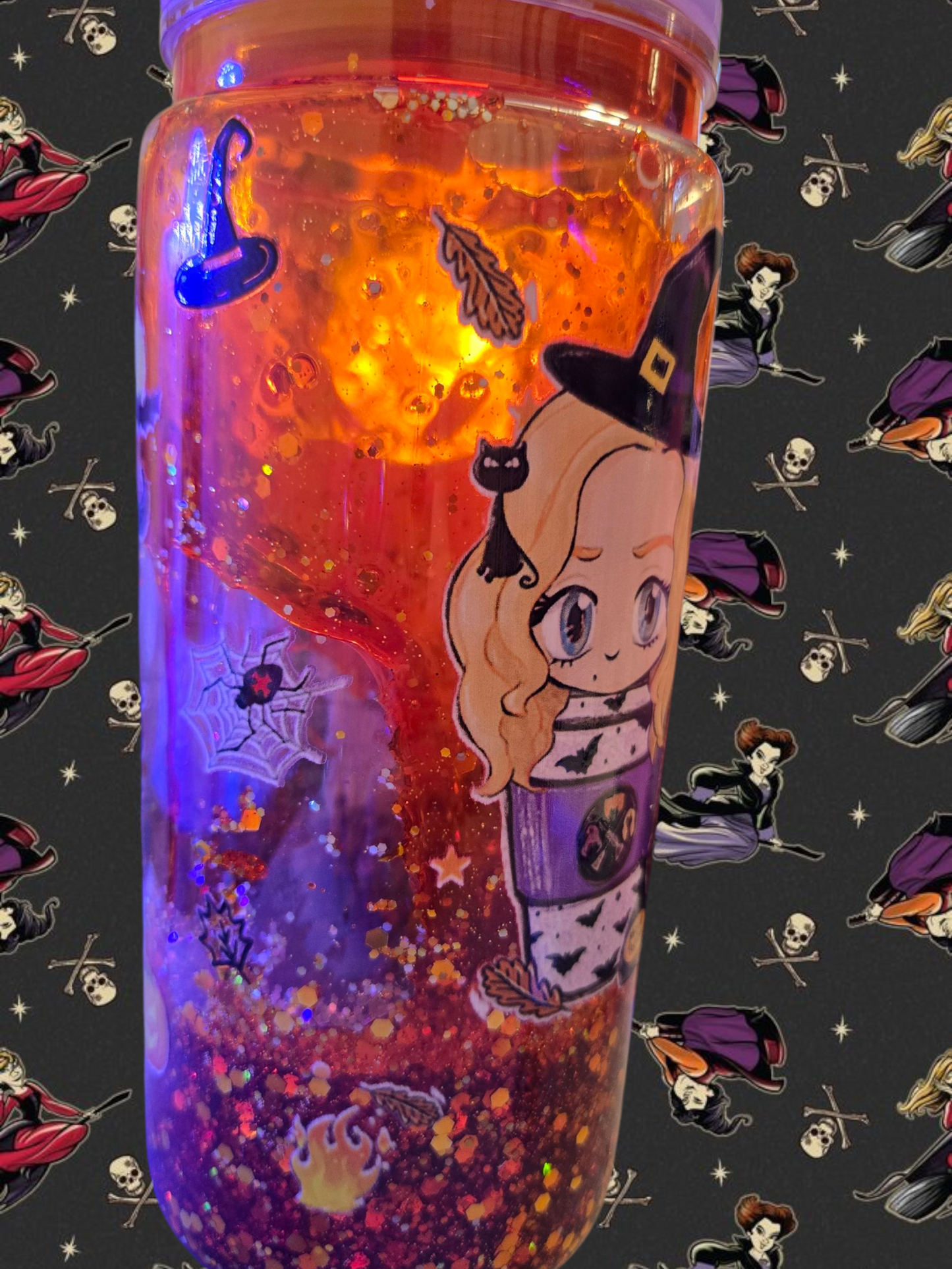 π§‘β¨ Witchy Glitter Cup β¨π§‘