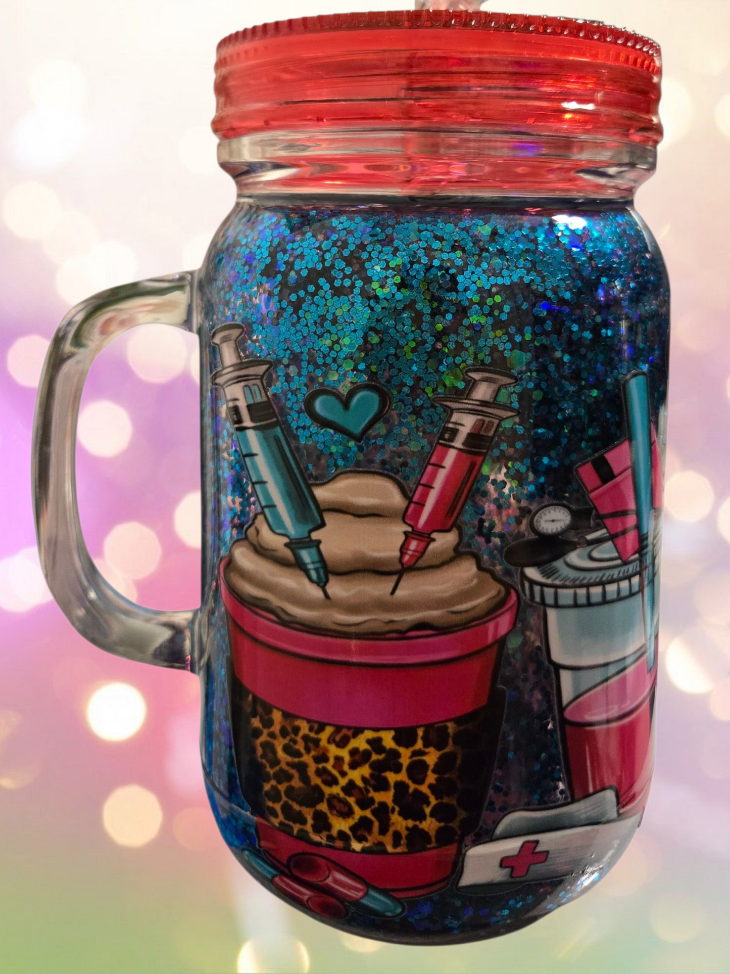 Nurse Theme Tumbler with Handle