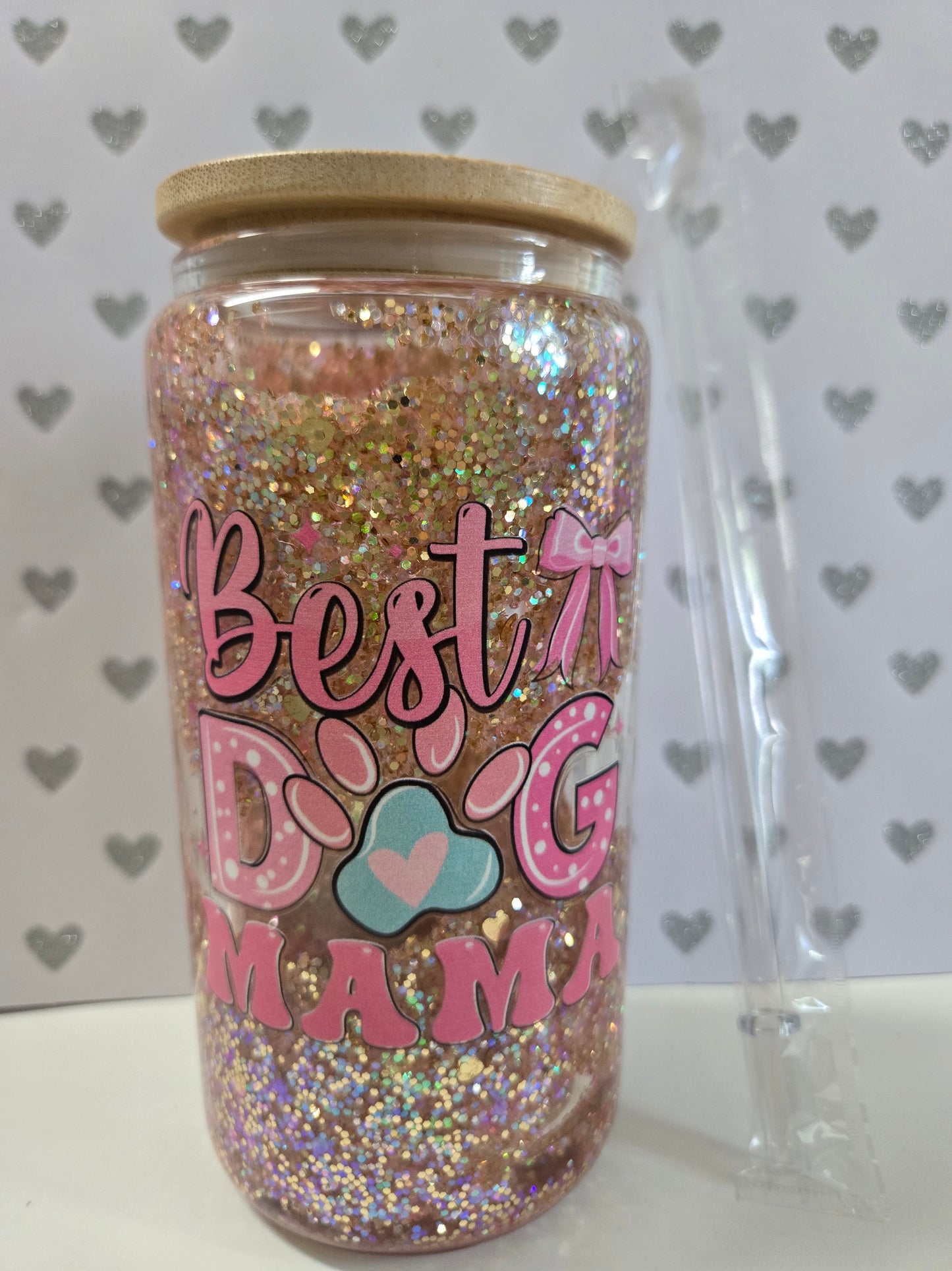 Best Dog Mom Glass Cup