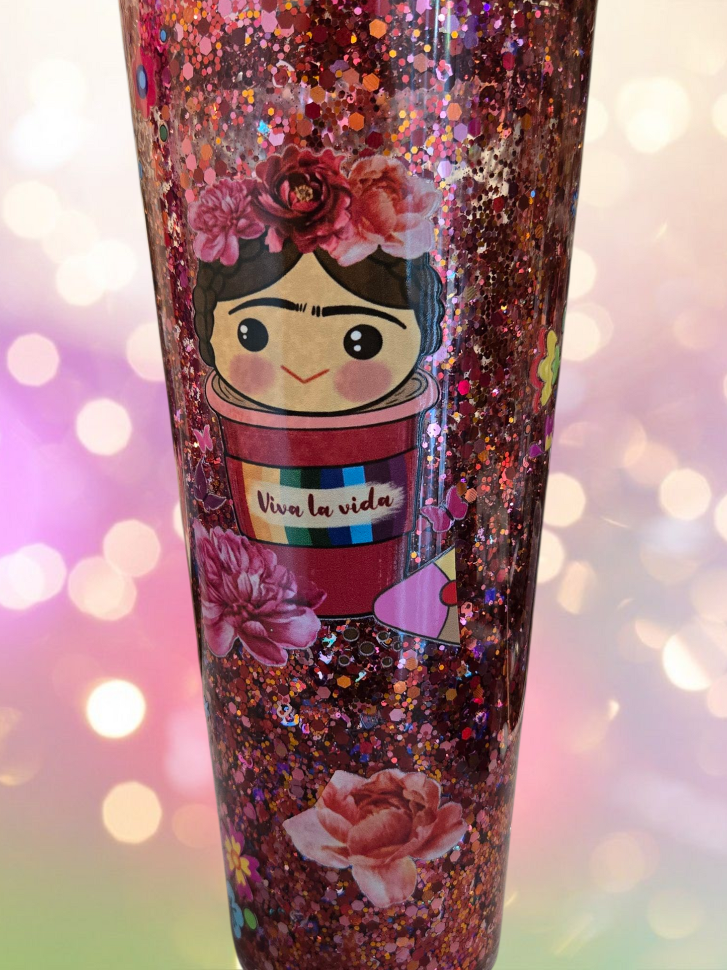 🌺 Viva La Vida – 24 oz Acrylic Tumbler 🎨