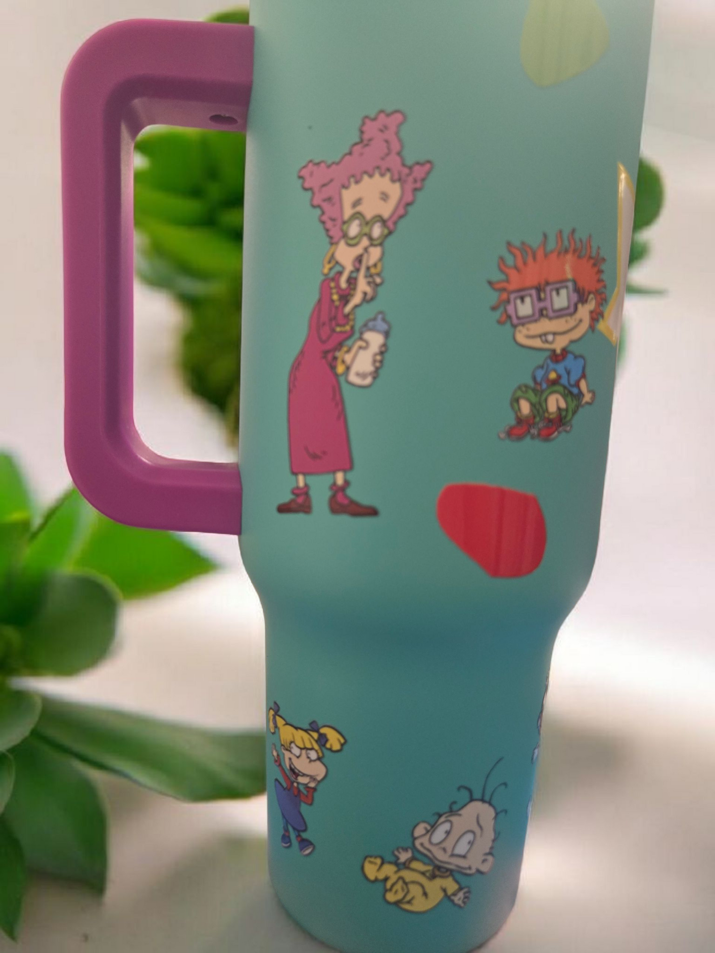 💖 “Just a Nanny Raising Her Rugrats” 40 oz Tumbler – Hot/Cold + Adorable!