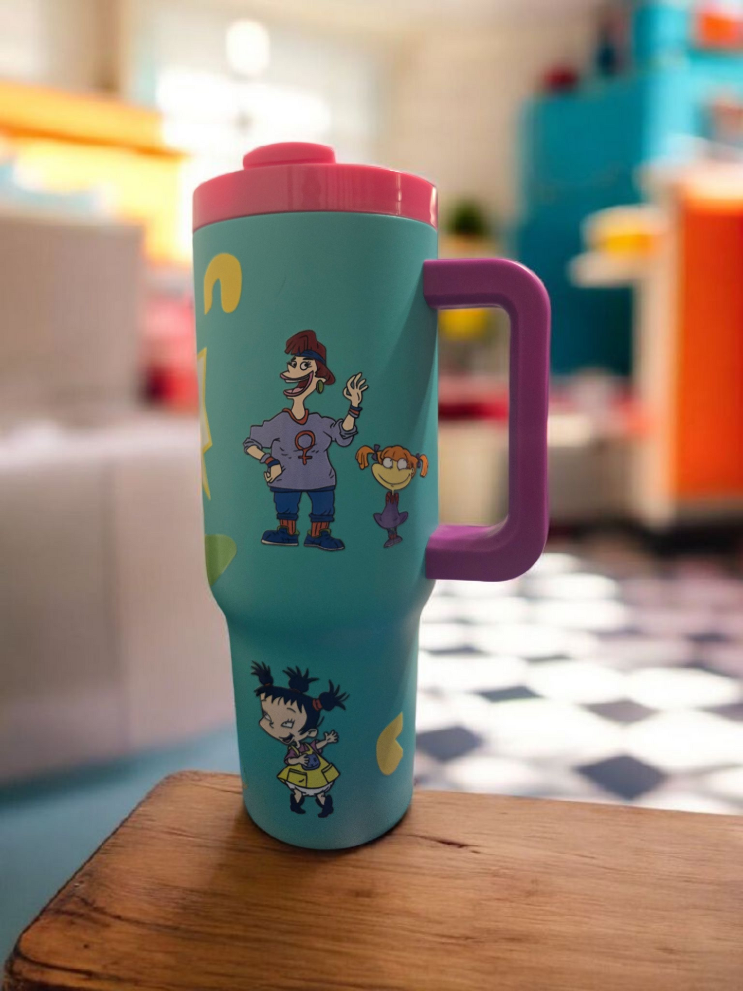 💖 “Just a Nanny Raising Her Rugrats” 40 oz Tumbler – Hot/Cold + Adorable!