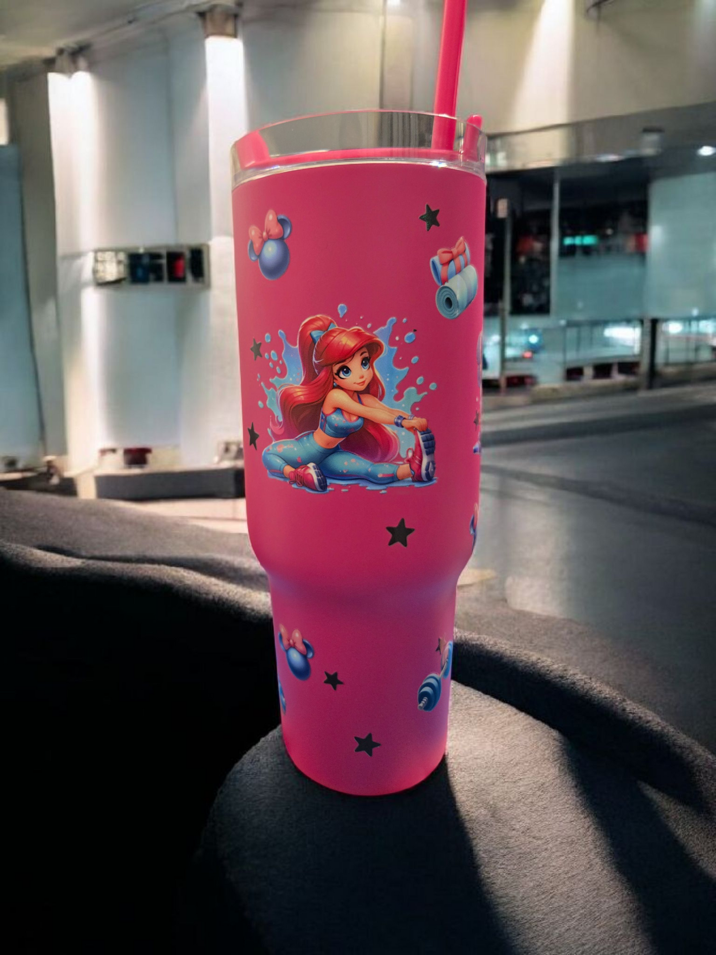 💖 40 oz “Fit Princess” Tumbler – Strong, Cute & Ready to Slay!
