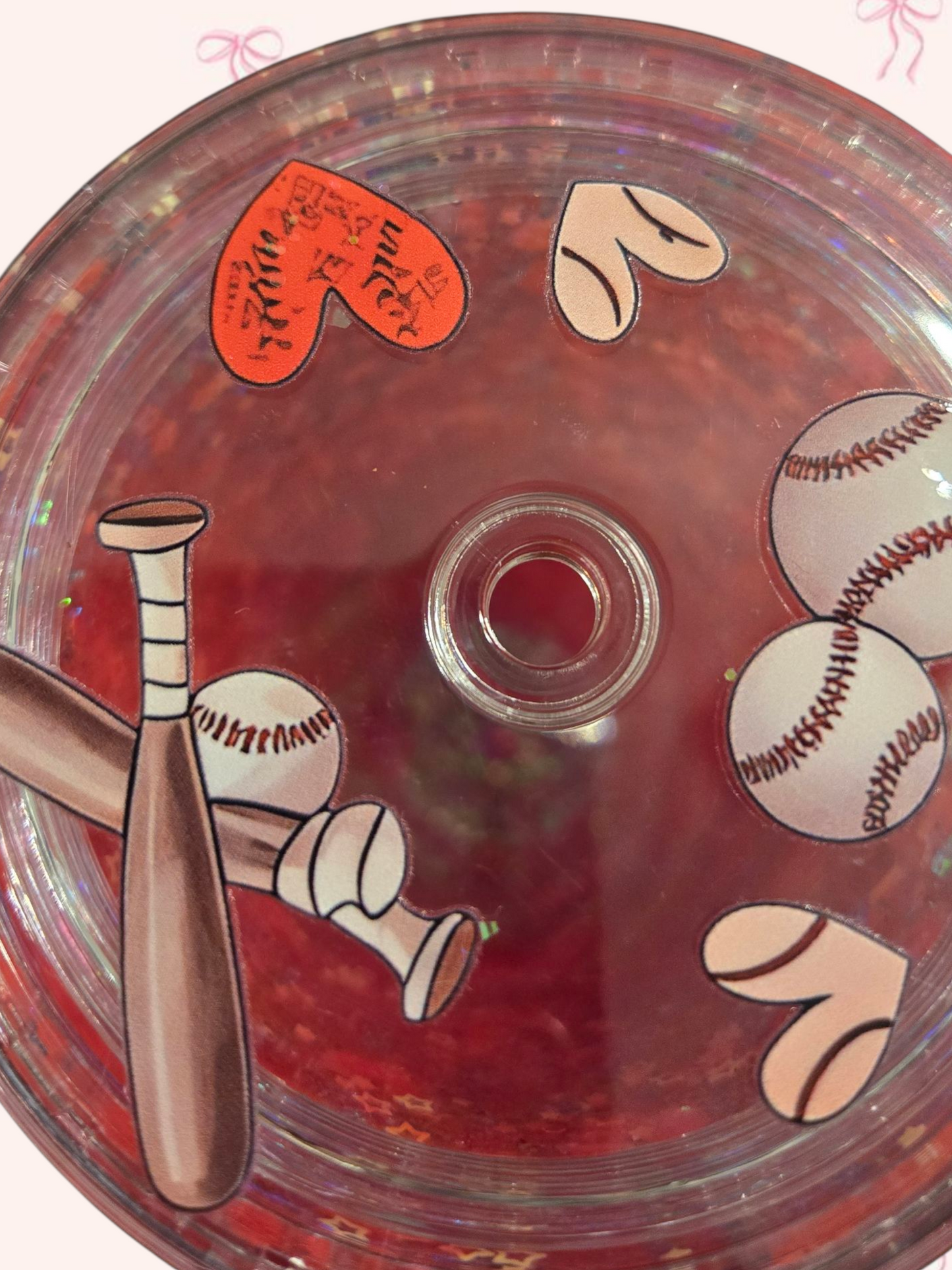⚾ It’s a Baseball Kind of Day – 24 oz Acrylic Cup (Pink Sparkly)