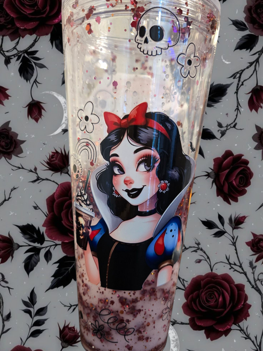 🍎 24 oz Acrylic Cup – Dripping Red Sparkle Edition 🍎