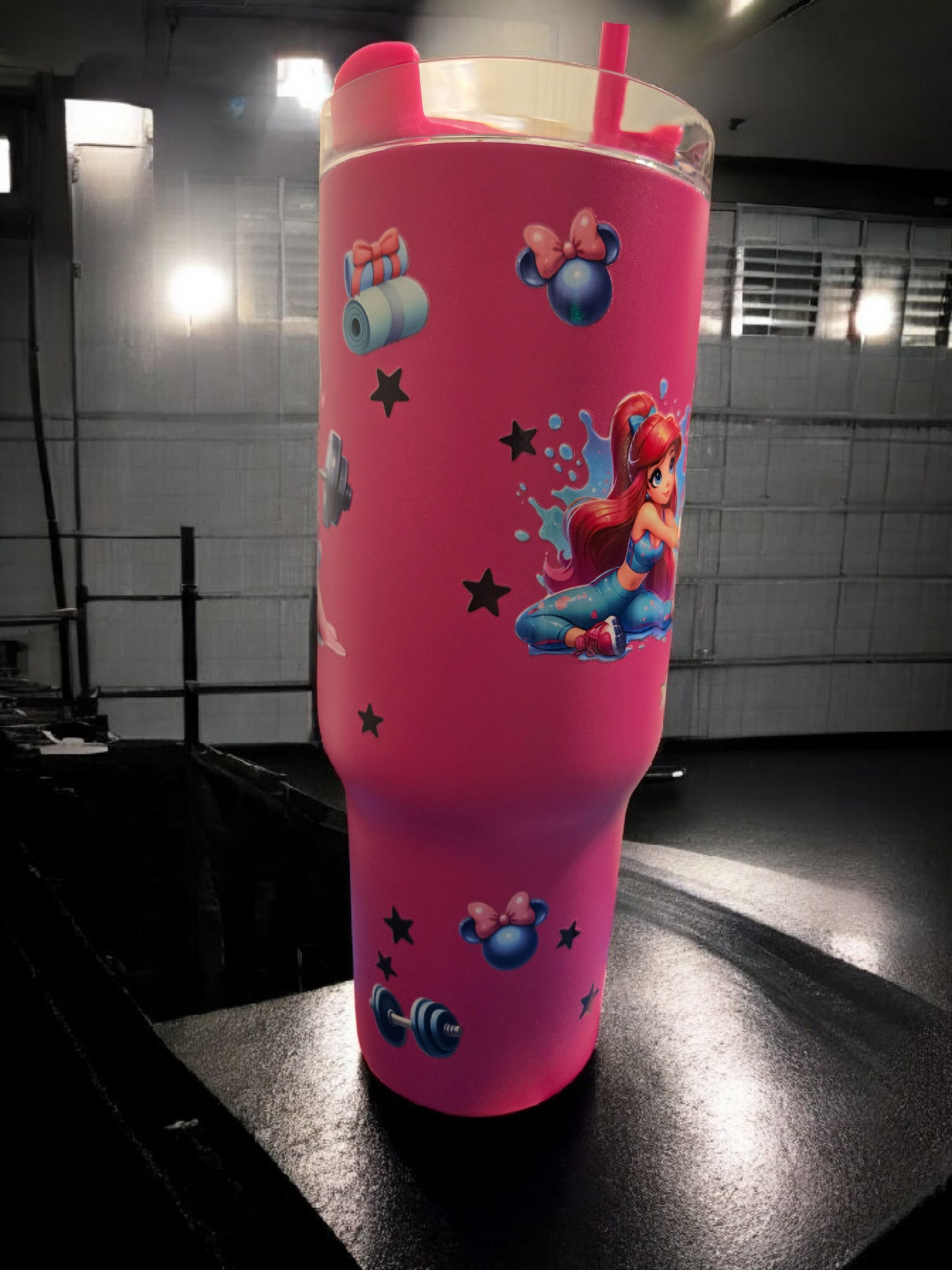 💖 40 oz “Fit Princess” Tumbler – Strong, Cute & Ready to Slay!