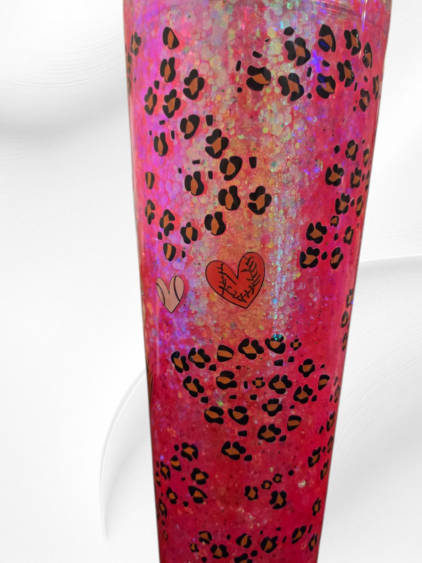 ⚾ It’s a Baseball Kind of Day – 24 oz Acrylic Cup (Pink Sparkly)
